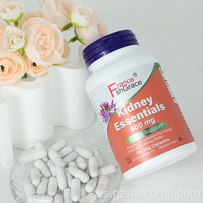 Riñón 500mg Herbal Kidney Essentials 120 Cápsulas de verduras